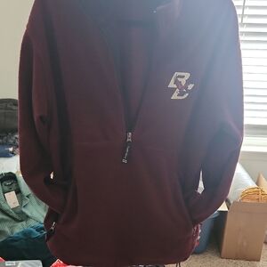 Mens Boston College Black and Red Fleece Sweatshirt